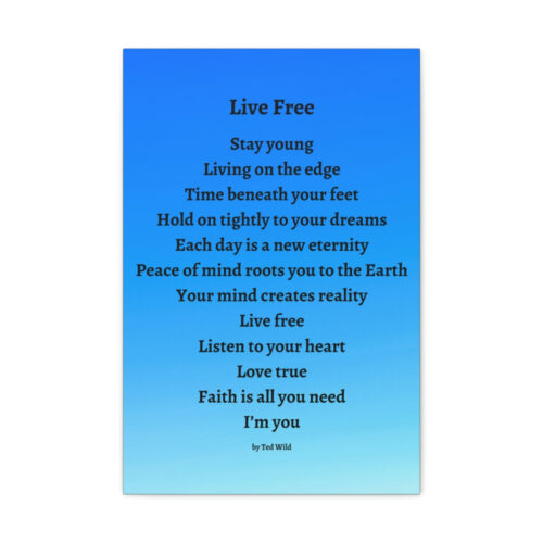 Live Free - canvas - blue gradient - Image 6