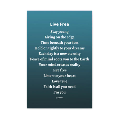 Live Free - canvas - green - Image 7