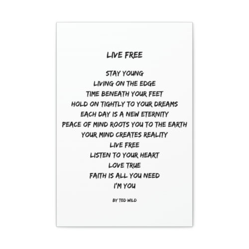 Live Free - canvas - white - Image 7