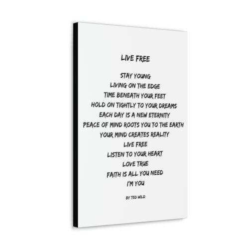 Live Free - canvas - white - Image 8