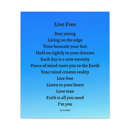 Live Free - canvas - blue gradient - Image 8