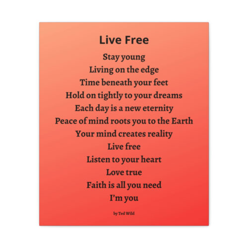 Live Free - canvas - orange - Image 7
