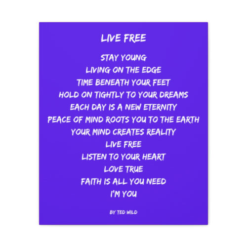 Live Free - canvas - purple - Image 4