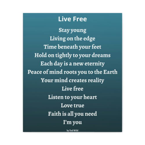 Live Free - canvas - green - Image 9