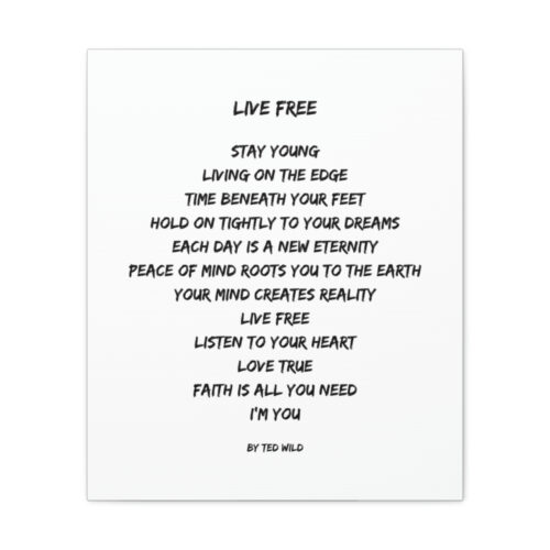 Live Free - canvas - white - Image 9