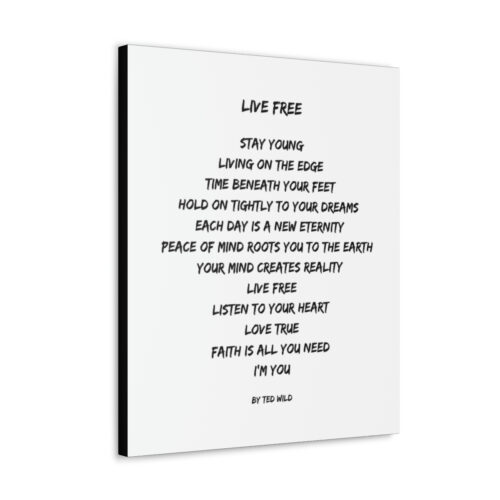 Live Free - canvas - white - Image 10