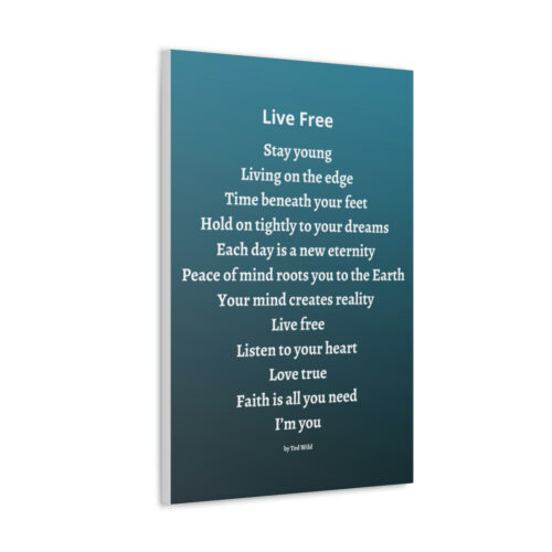 Live Free - canvas - green - Image 12