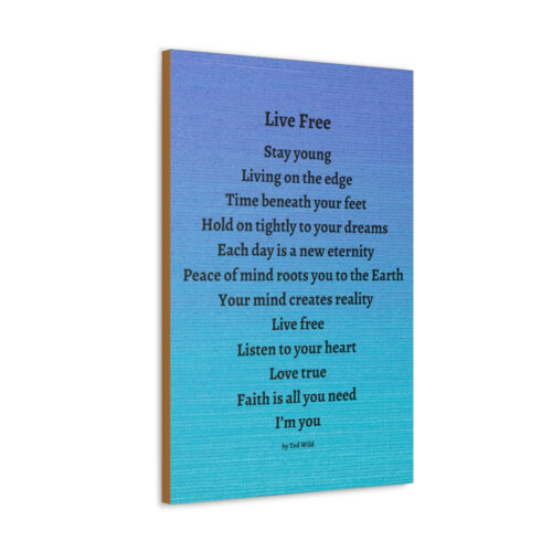 Live Free - canvas - textured blue - Image 12