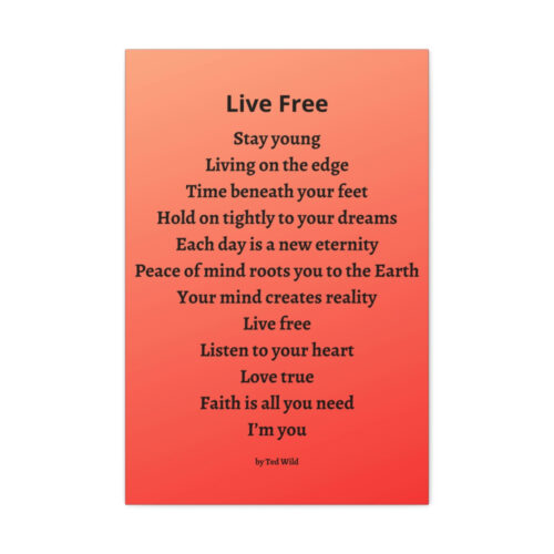 Live Free - canvas - orange - Image 8