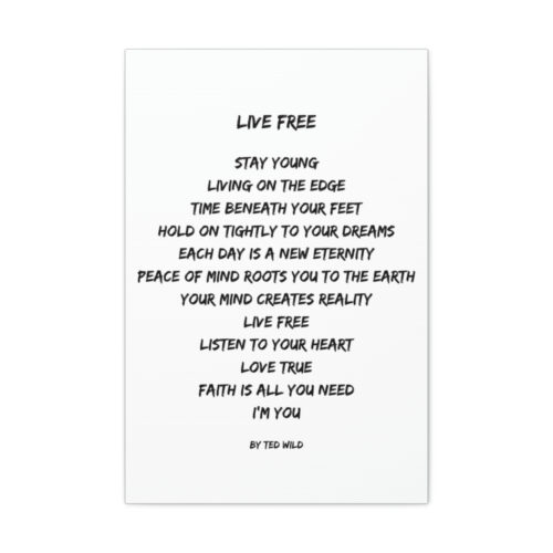 Live Free - canvas - white - Image 11