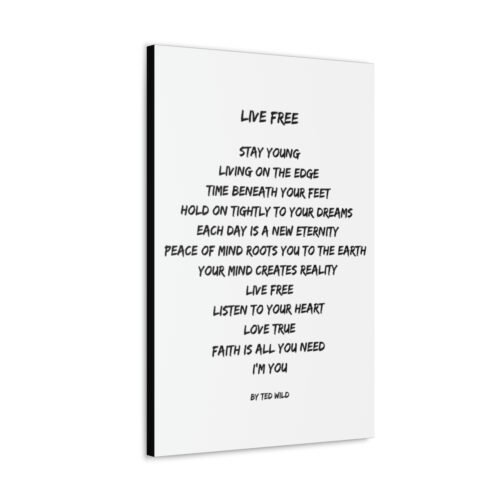 Live Free - canvas - white - Image 12