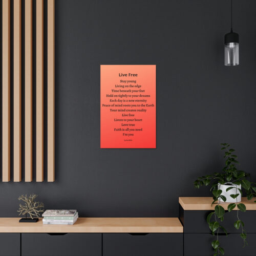 Live Free - canvas - orange - Image 10
