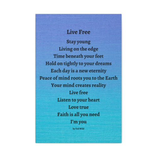 Live Free - canvas - textured blue - Image 11