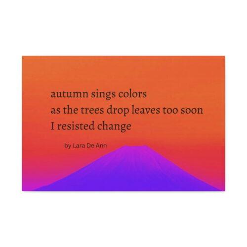 Autumn - haiku - canvas - black letters - Image 24