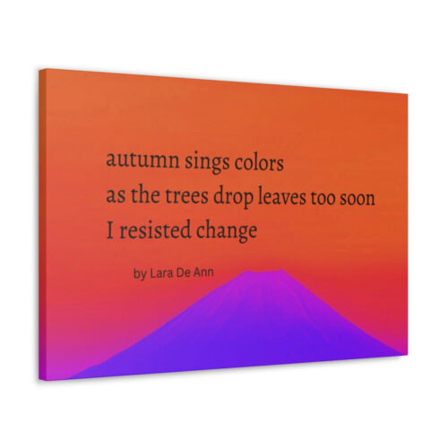 Autumn - haiku - canvas - black letters - Image 25