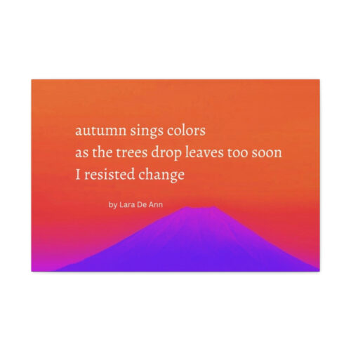Autumn - haiku - canvas - white letters - Image 23