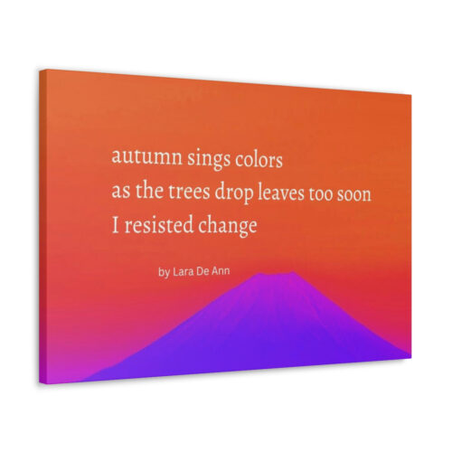 Autumn - haiku - canvas - white letters - Image 24
