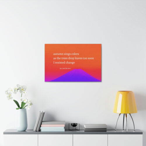 Autumn - haiku - canvas - white letters - Image 25