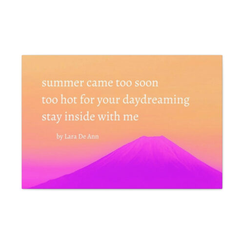 Summer - haiku - canvas - white letters - Image 35