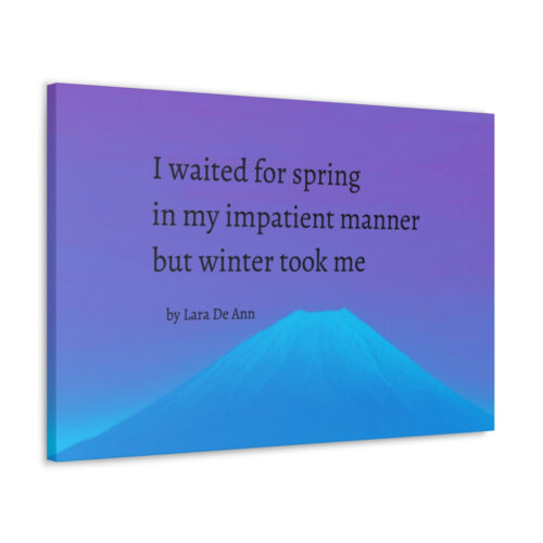 Winter - haiku - canvas - black letters - Image 34