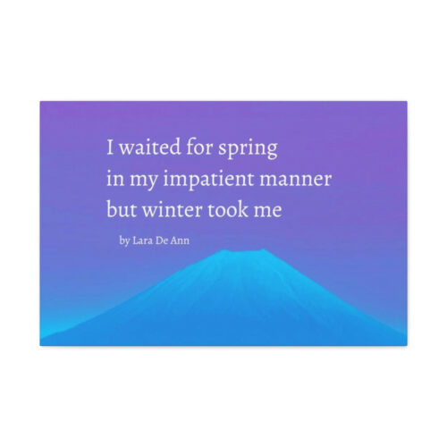Winter - haiku - canvas - white letters - Image 32
