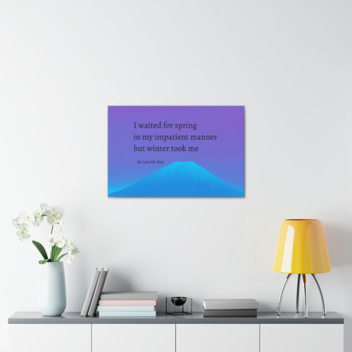 Winter - haiku - canvas - black letters - Image 35