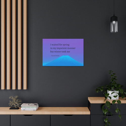 Winter - haiku - canvas - black letters - Image 36