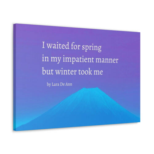 Winter - haiku - canvas - white letters - Image 33