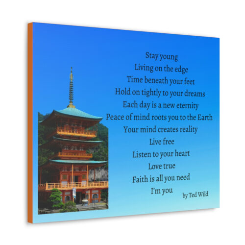 Live Free - pagoda - canvas - gradient blue - Image 17
