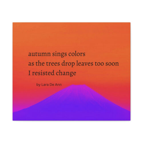 Autumn - haiku - canvas - black letters - Image 22