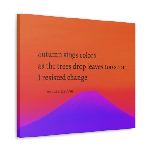 Autumn - haiku - canvas - black letters - Image 23