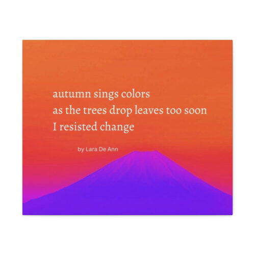 Autumn - haiku - canvas - white letters - Image 21