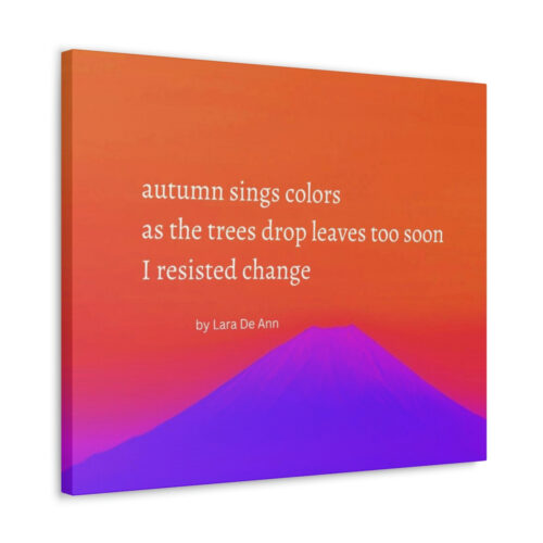Autumn - haiku - canvas - white letters - Image 22