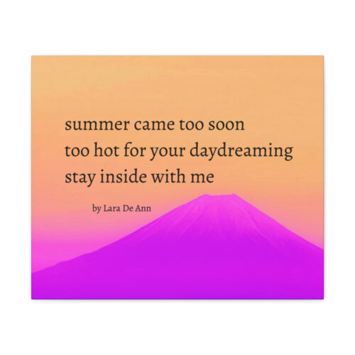 Summer - haiku - canvas - black letters - Image 24