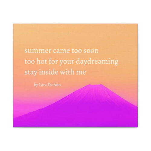 Summer - haiku - canvas - white letters - Image 31