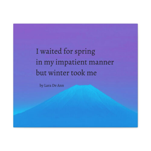 Winter - haiku - canvas - black letters - Image 29