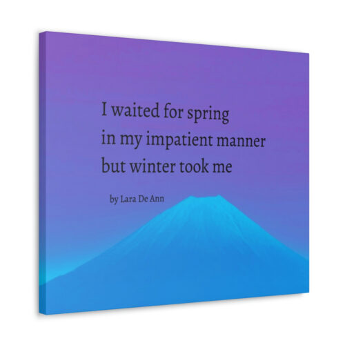 Winter - haiku - canvas - black letters - Image 30
