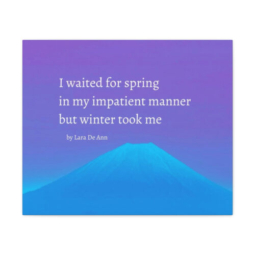 Winter - haiku - canvas - white letters - Image 28