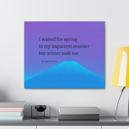 Winter - haiku - canvas - black letters - Image 31