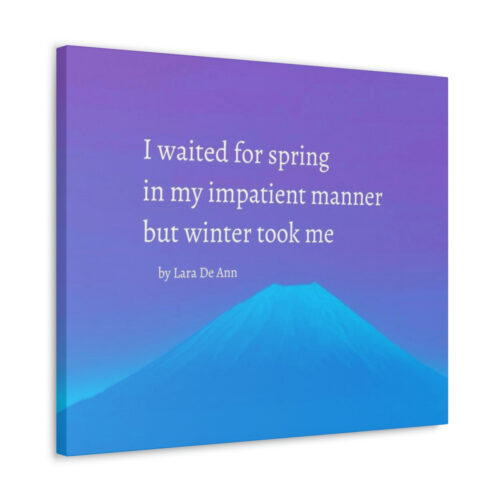 Winter - haiku - canvas - white letters - Image 29