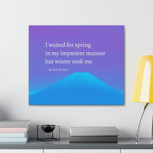 Winter - haiku - canvas - white letters - Image 30