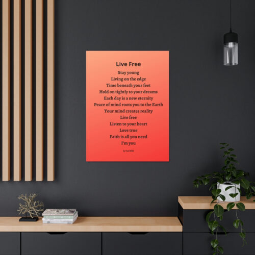 Live Free - canvas - orange - Image 17