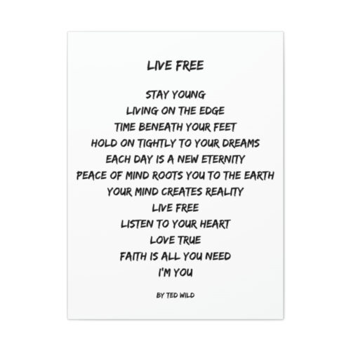 Live Free - canvas - white - Image 19