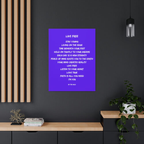 Live Free - canvas - purple - Image 9
