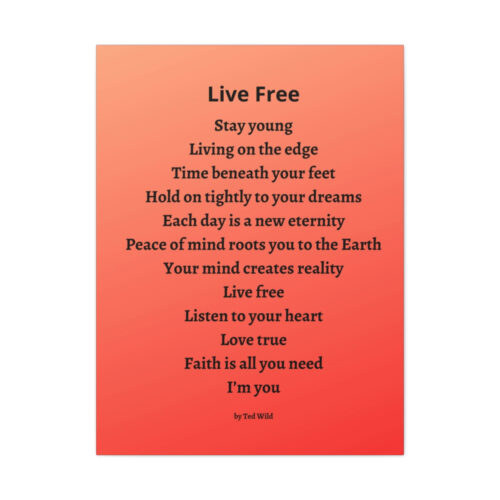 Live Free - canvas - orange - Image 14