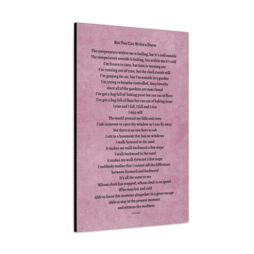 But You Can Write a Poem - canvas - mauve texture - Image 6