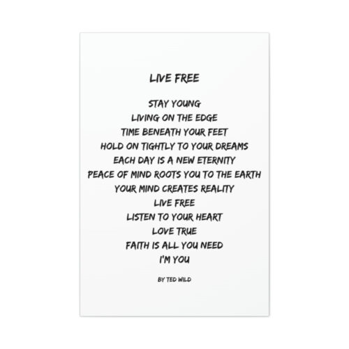 Live Free - canvas - white - Image 23