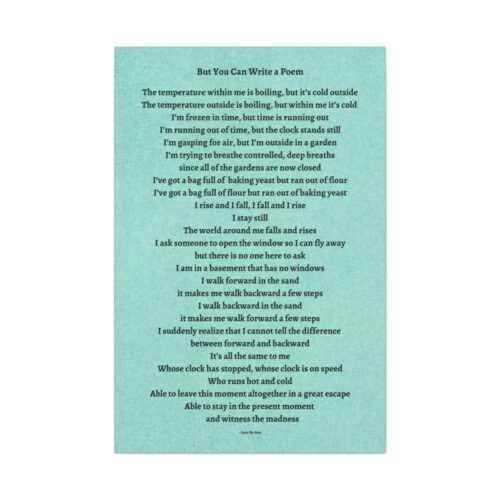 But You Can Write a Poem - canvas - green - Image 5