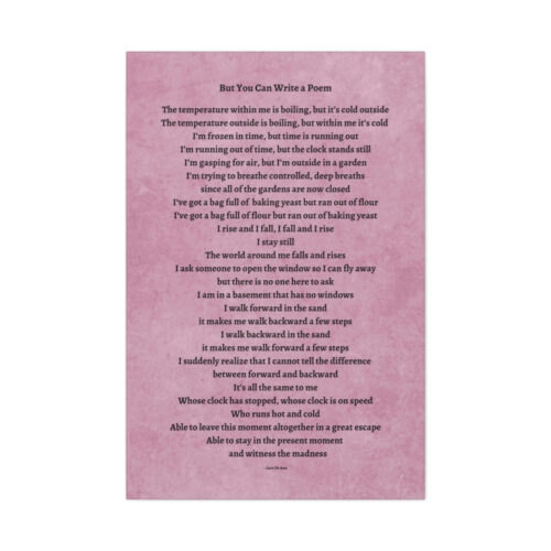 But You Can Write a Poem - canvas - mauve texture - Image 5