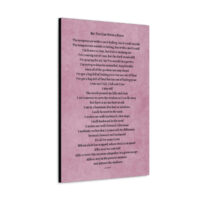But You Can Write a Poem - canvas - mauve texture